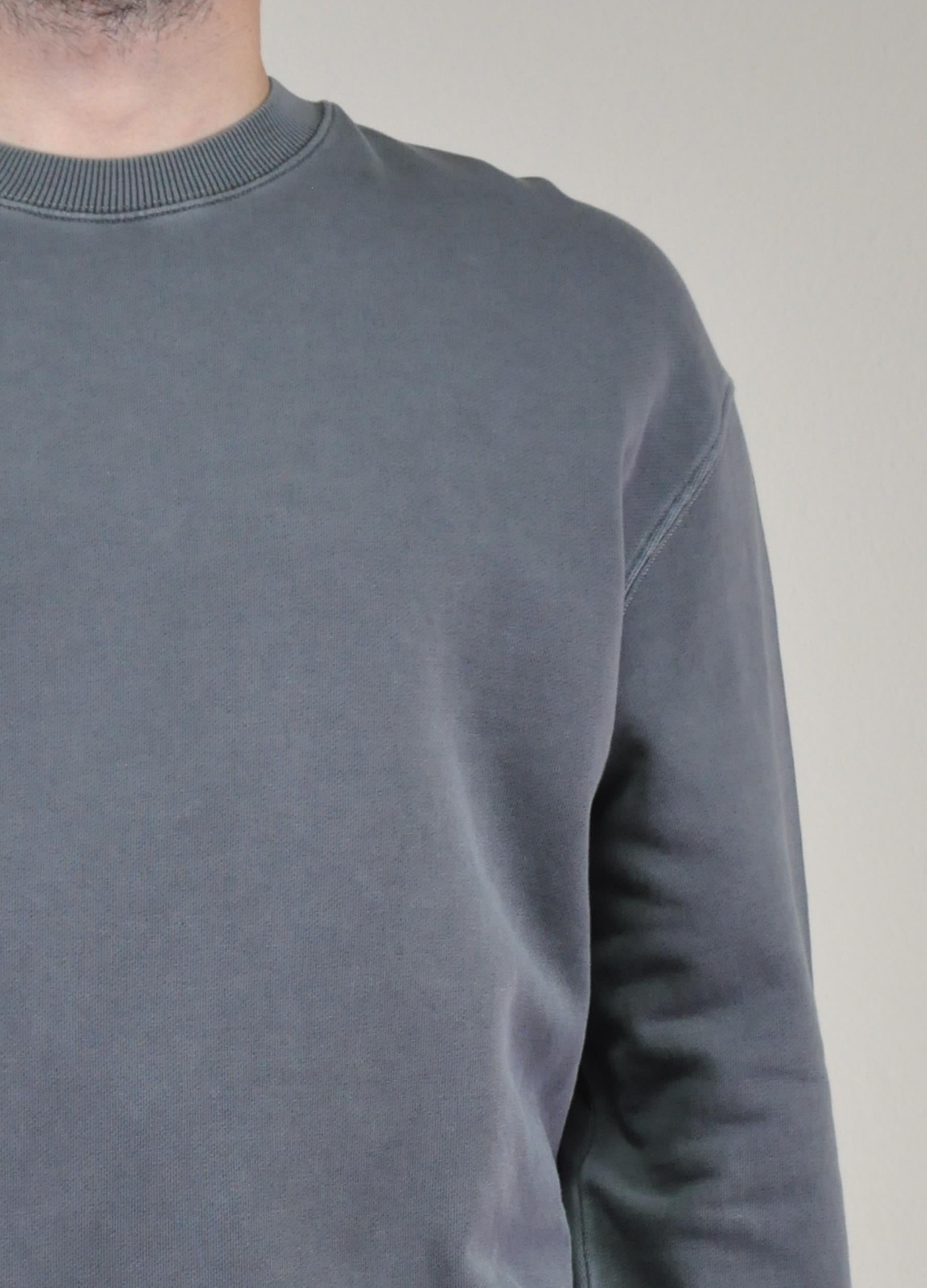 Gızzıt Erkek Yıkamalı Bisiklet Yaka Sweatshirt U007841 FUME