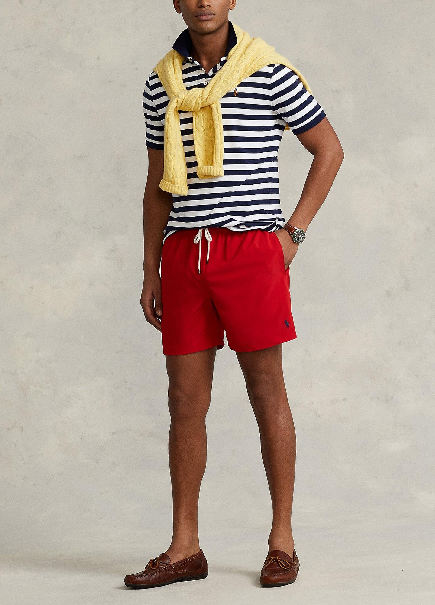 Polo Ralph Lauren Erkek Traveler Deniz Şort Mayo 710887 U006755 KIRMIZI