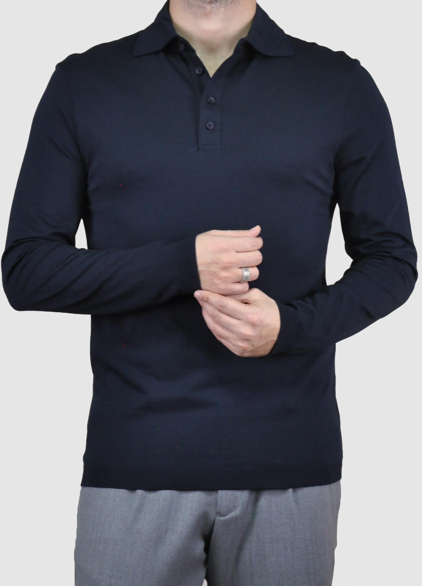 Rss Erkek Merserize Polo Yaka Triko U007852 LACIVERT