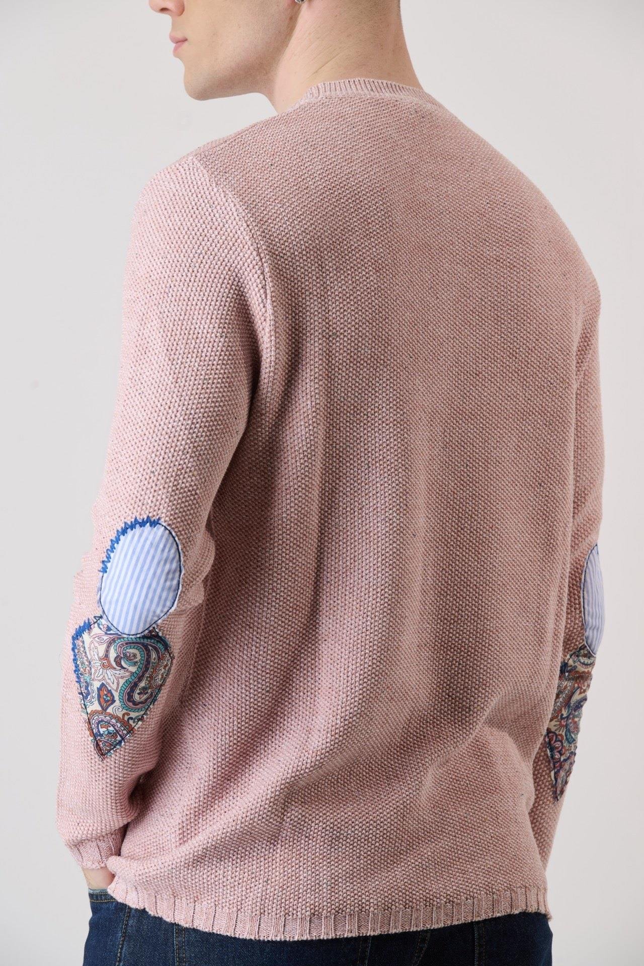 V2 Brand Made in Italy Erkek Bisiklet Yaka Kazak U007938 PEMBE