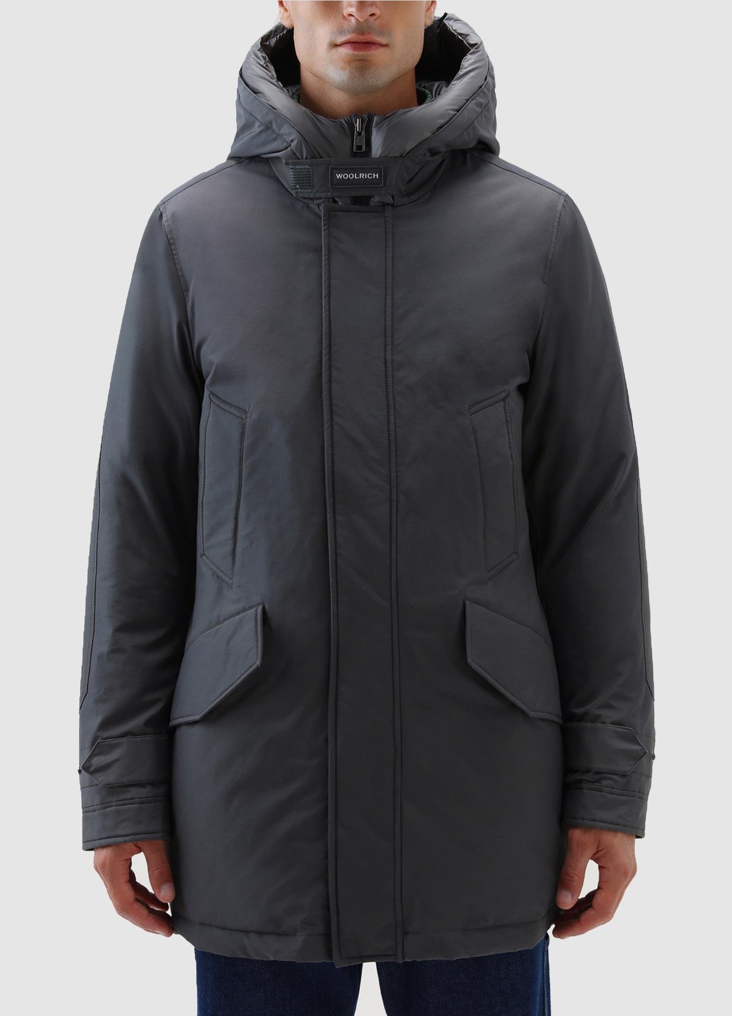Woolrich Erkek Kaz Tüyü Kapüşonlu Mont PO019828 U006344 GRI