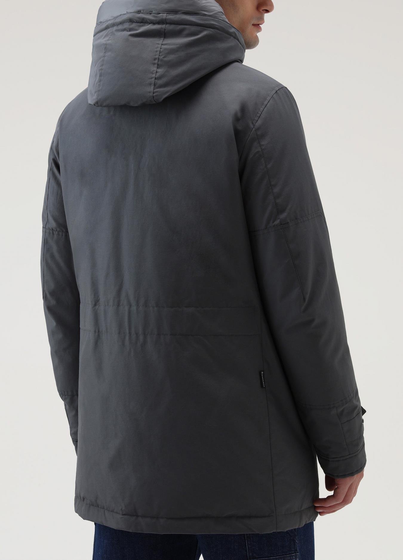 Woolrich Erkek Kaz Tüyü Kapüşonlu Mont PO019828 U006344 GRI