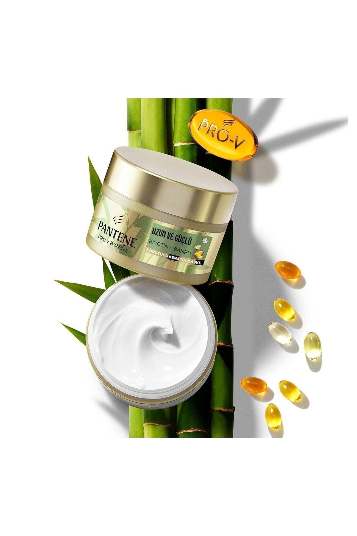 - Uzun Ve Güçlü Saclar Için Keratin Koruyucu Dökülme Karşıtı Maske, Bambu Ve Biyotinli, 160ml