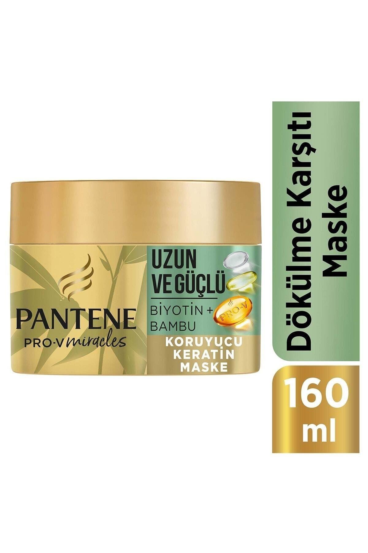 - Uzun Ve Güçlü Saclar Için Keratin Koruyucu Dökülme Karşıtı Maske, Bambu Ve Biyotinli, 160ml