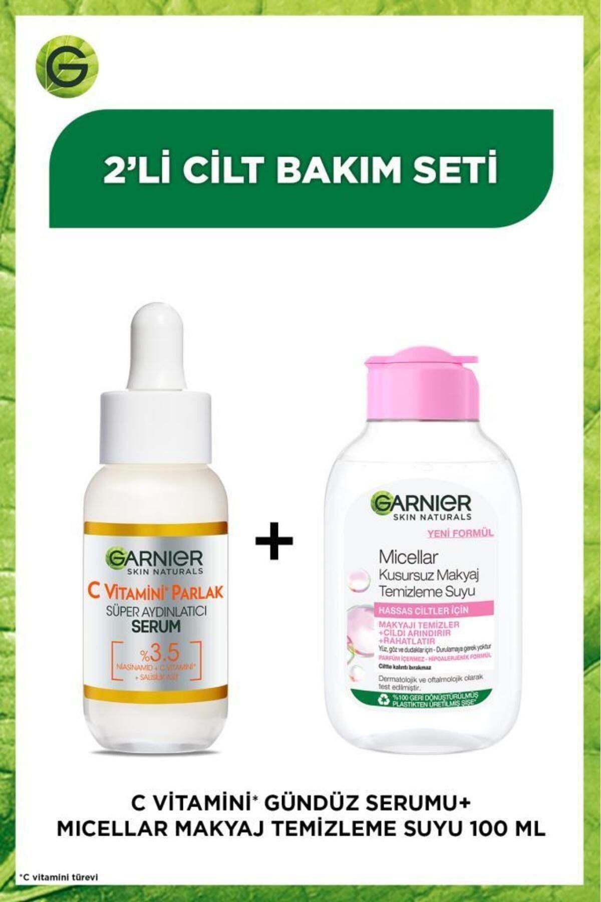 100ml Micellar Makyaj Temizleme Suyu + C Vitamini Süper Aydınlatıcı Serum