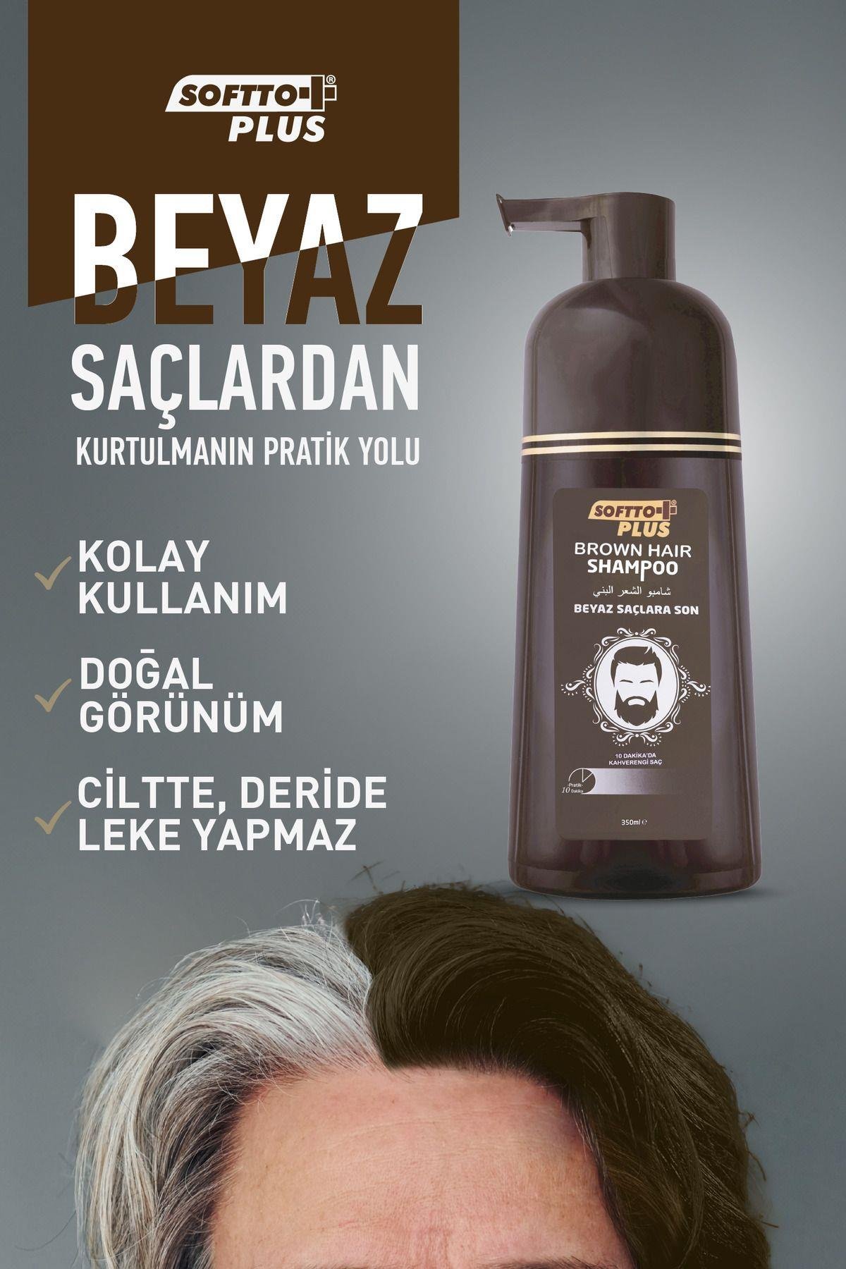 2'li Brown Hair Shampoo Beyaz Saçlardan Kurtulmanın Yolu 350 ml + 350 ml