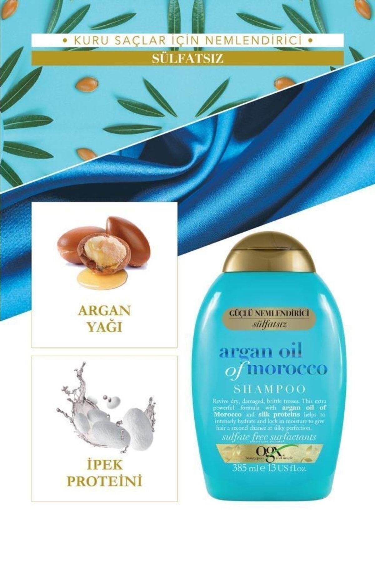 Argan Oil Of Morocco Sülfatsız Şampuan + Saç Bakım Kremi + Argan Oil Of Morocco Saç Bakım Yağı
