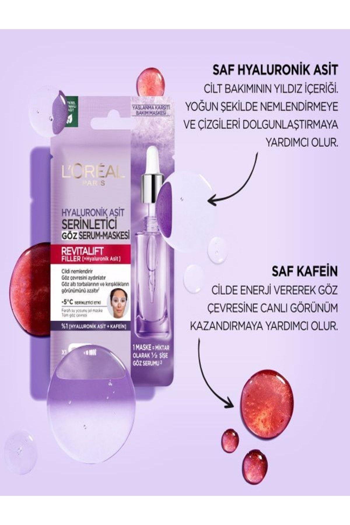 Aydınlatıcı Serum 30ml Ve L'oreal Paris Revitalift Filler Serinletici Göz Serum Maskesi