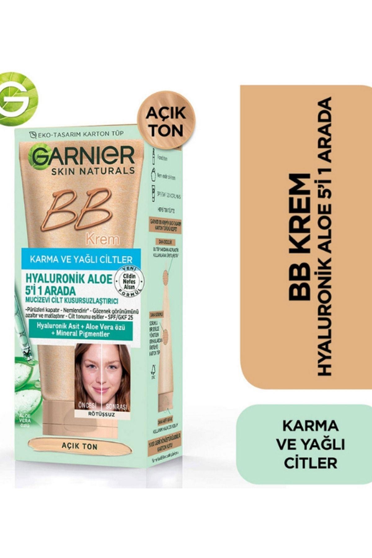 BB Krem Hyaluronik Aloe 5'i 1 Arada Mucizevi Cilt Kusursuzlaştırıcı SPF25 - Açık Ton