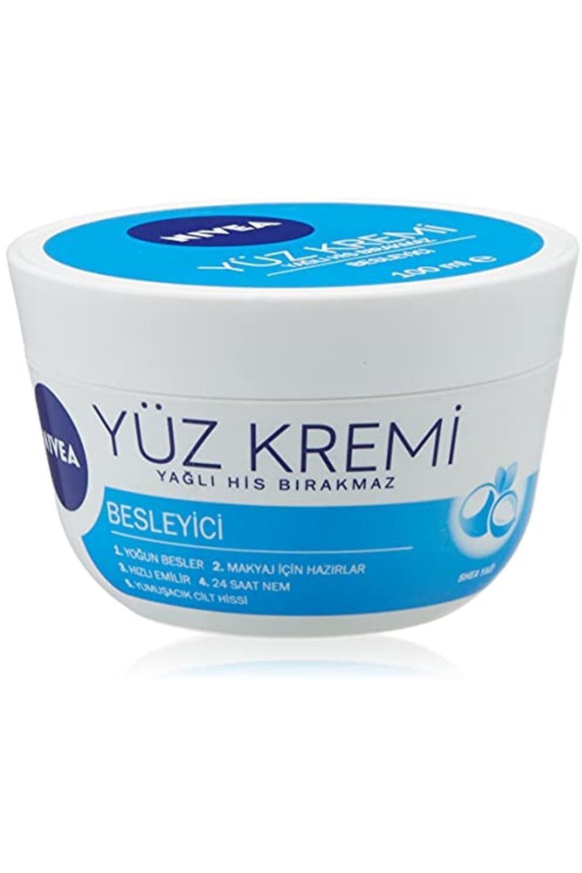 Besleyici Yüz Kremi 100 Ml, Makyaj Bazı, 24 Saat Nemlendirici, Hızlı Emilen Yüz Bakım Kremi