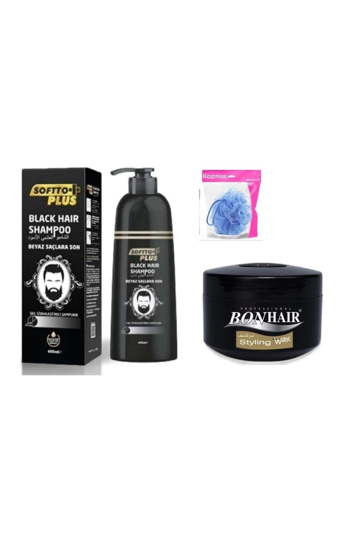 Beyaz Saçlar Için Siyah Şampuan 350ml + Wax + Lif