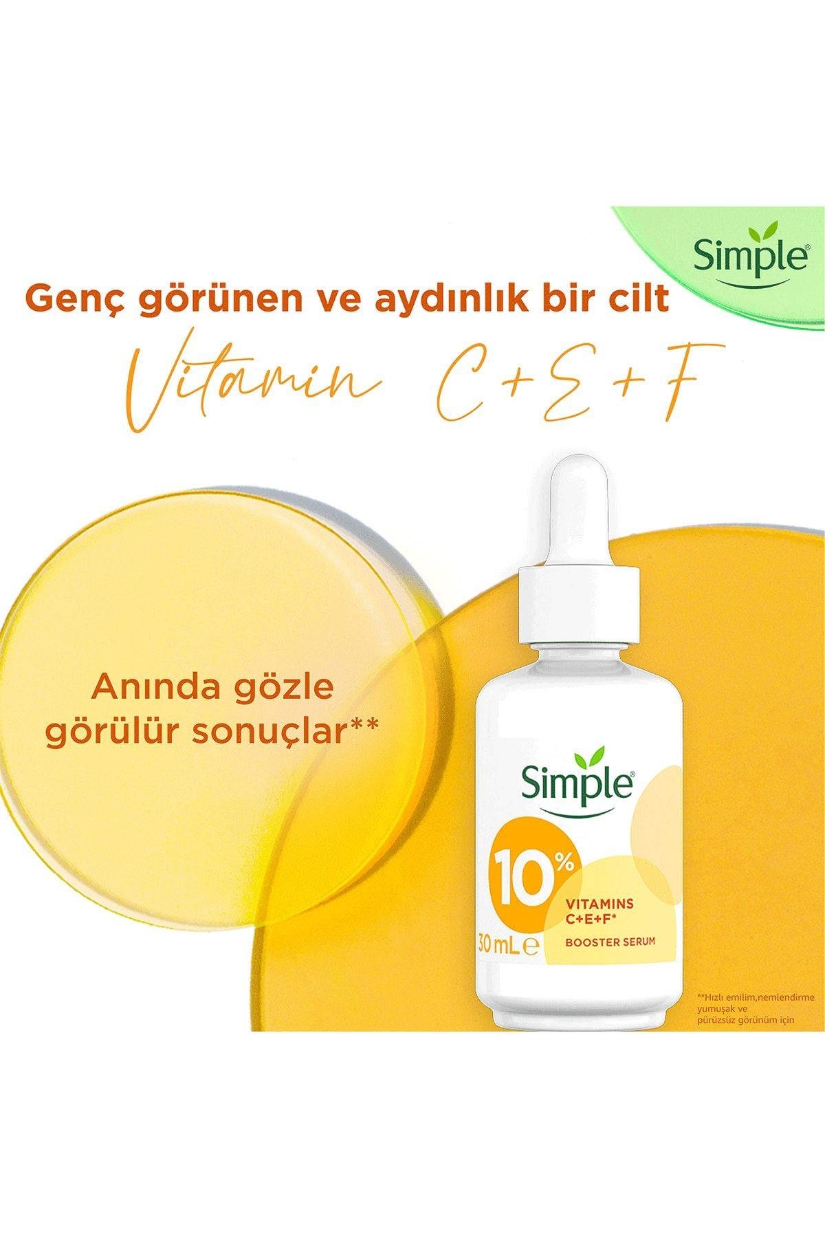 Booster Serum %10 Vitamin C+F+E 30 ml + Booster Serum %3 Hyaluronic Acid + B5 30 ml + Pamuk