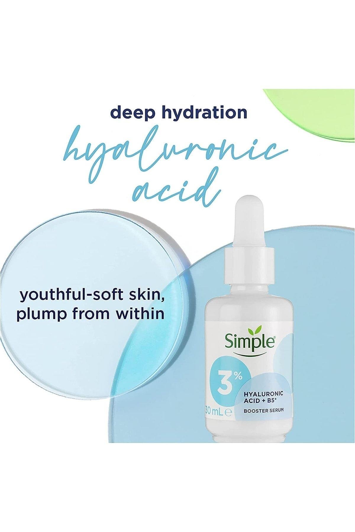 Booster Serum %3 Hyaluronik Asit + B5 Vitamini Derinlemesine Cilt Nemlendirme 30 ml