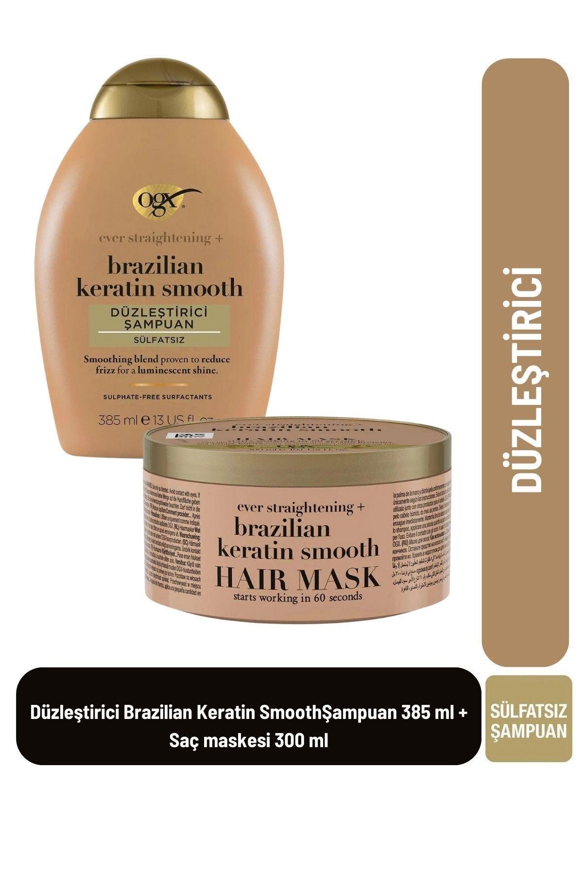 Brazilian Keratin Smooth Şampuan 385 ml + Saç Maskesi 300 ml