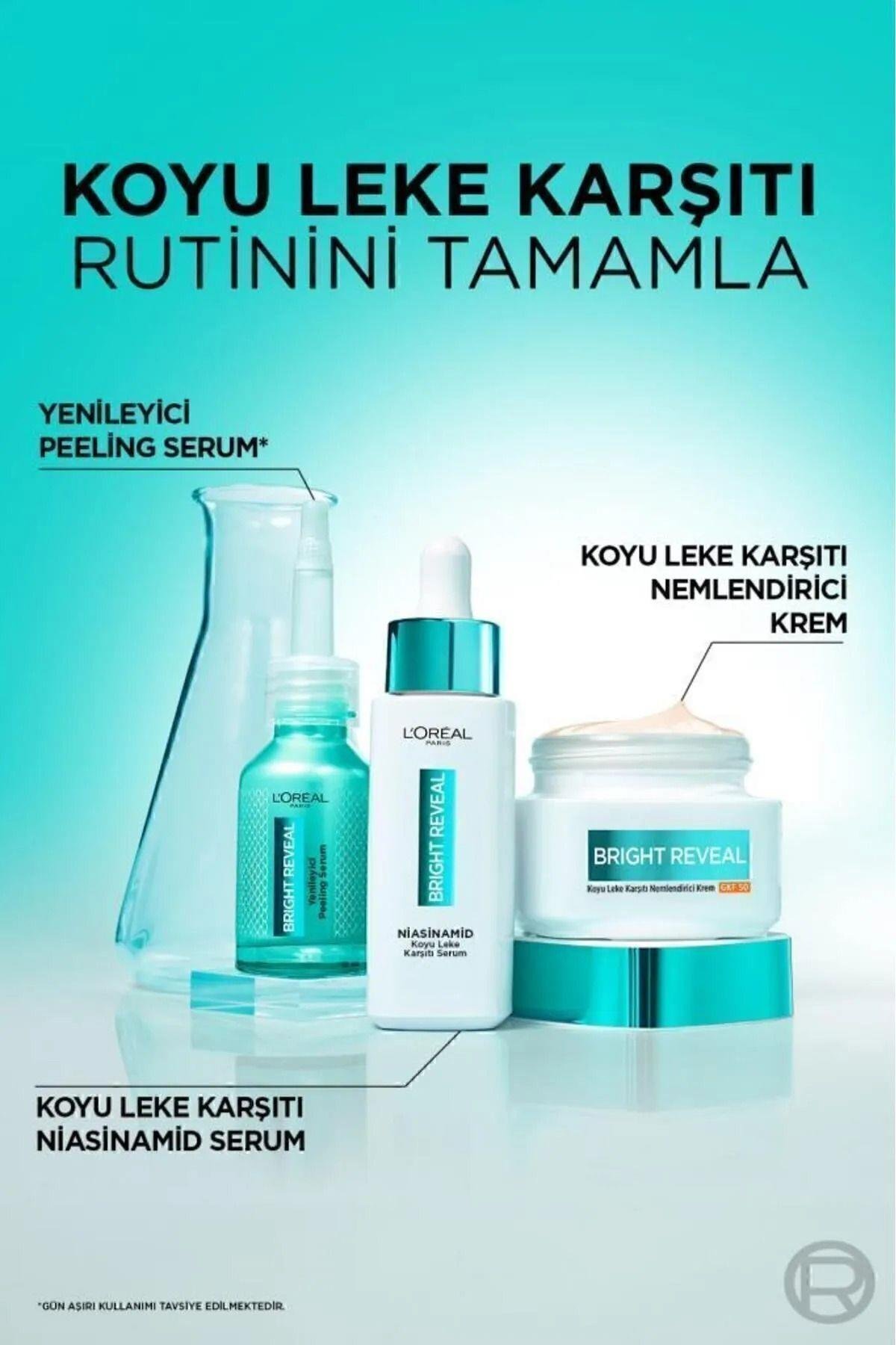 Bright Reveal Koyu Leke Karşıtı, Cilt Tonu Eşitleyici Spf50 Nemlendirici Krem Niasinamid 50ml 2'li