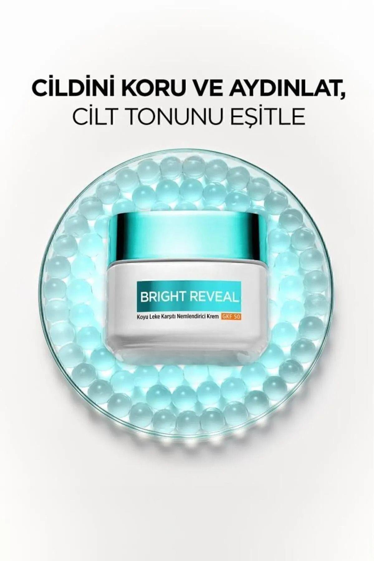 Bright Reveal Koyu Leke Karşıtı, Cilt Tonu Eşitleyici Spf50 Nemlendirici Krem Niasinamid 50ml 2'li