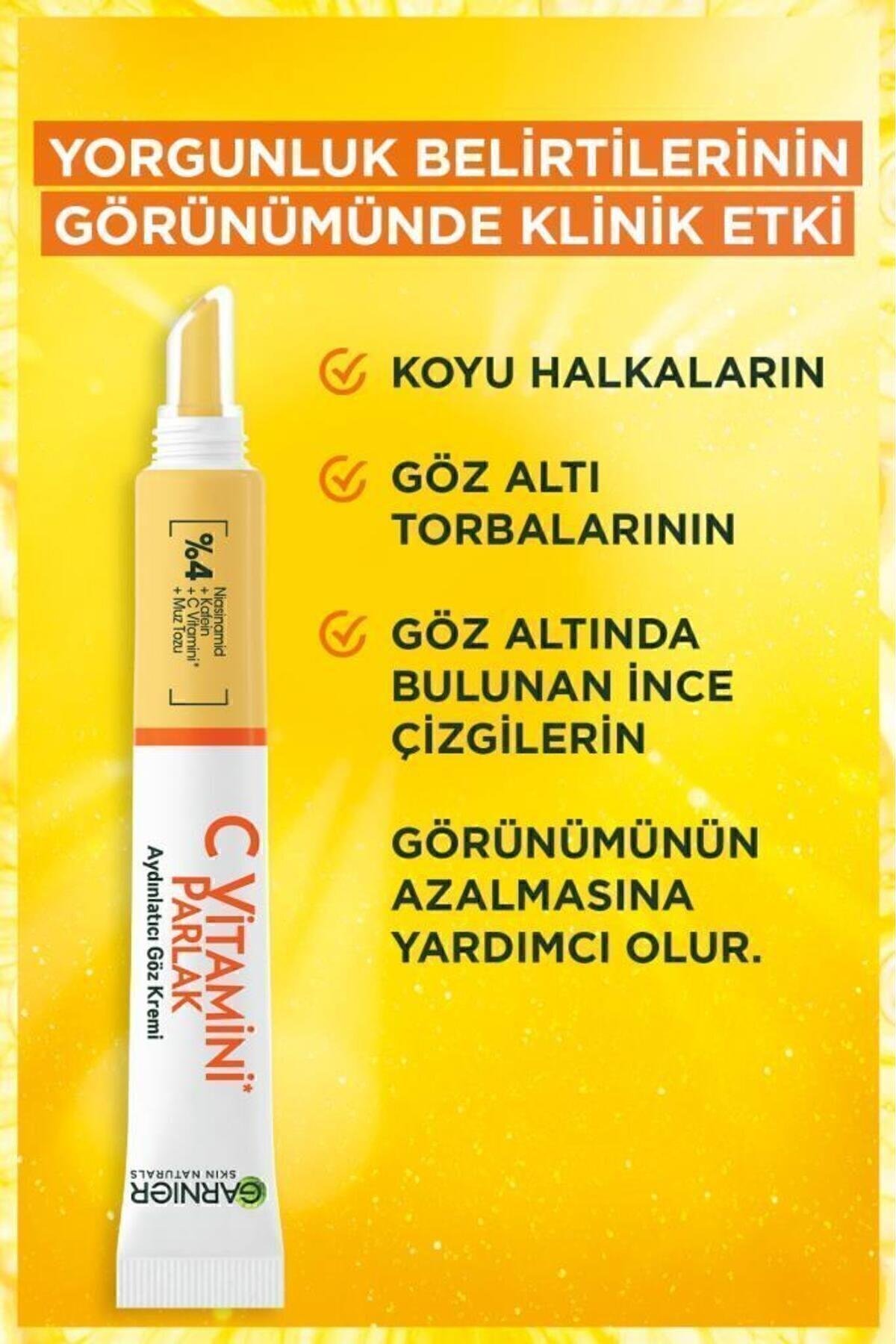 C Vitamini Parlak Cilt Bakım Seti - Göz Kremi + Güneş Koruyucu Krem