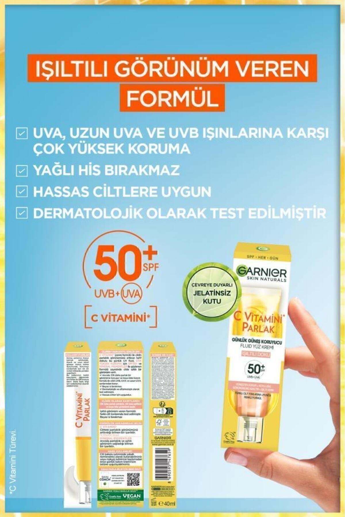 C Vitamini Parlak Cilt Bakım Seti - Göz Kremi + Güneş Koruyucu Krem