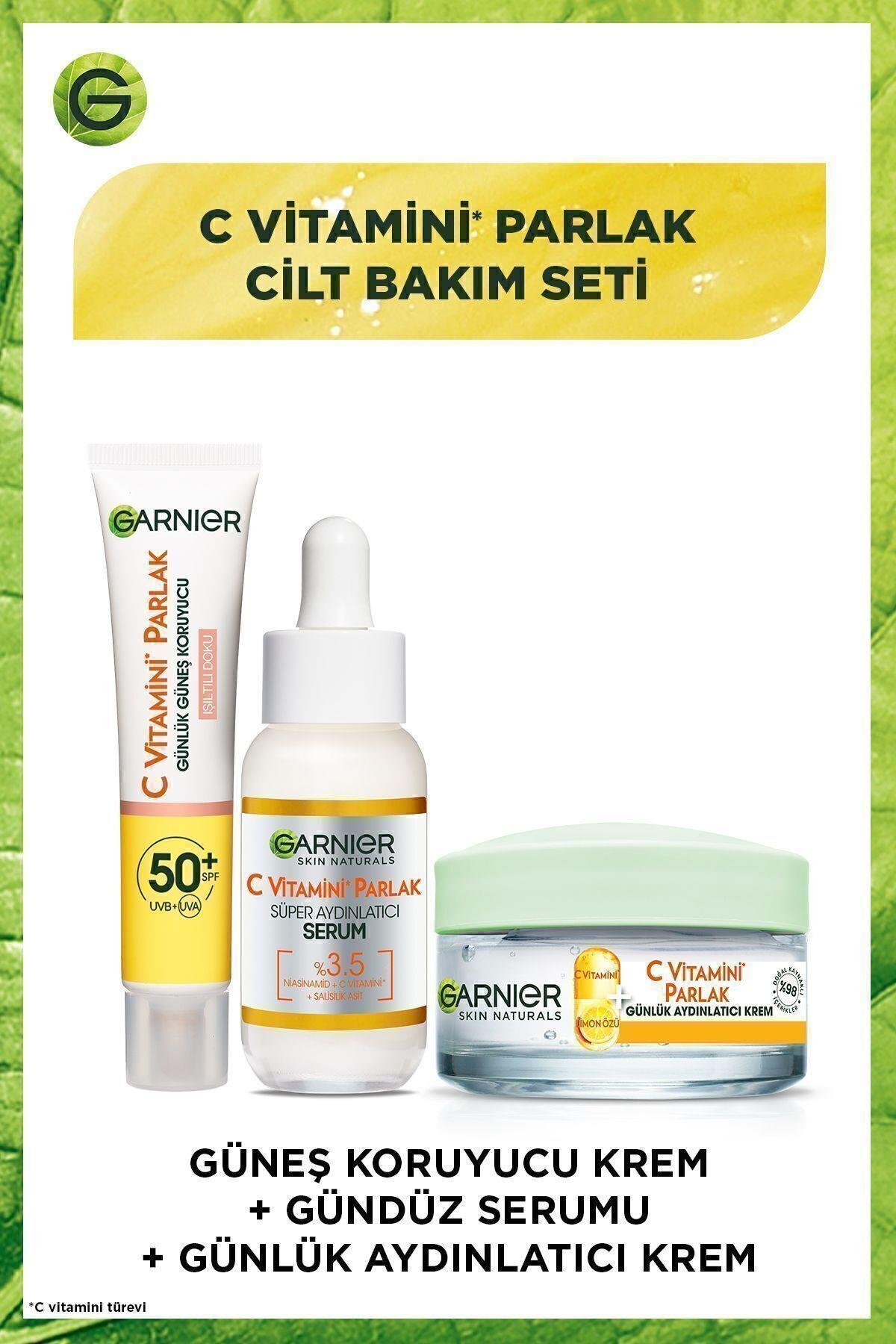 C Vitamini Parlak Güneş Yüz Kremi & Serum & Krem Seti