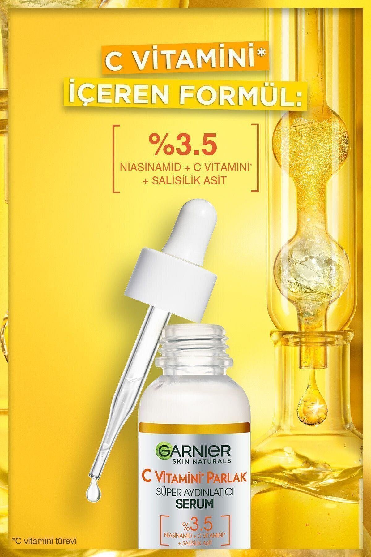 C Vitamini Parlak Süper Aydınlatıcı Serum 30ml & Kömürlü 3'ü 1 Arada Siyah Nokta Karşıtı 50 Ml