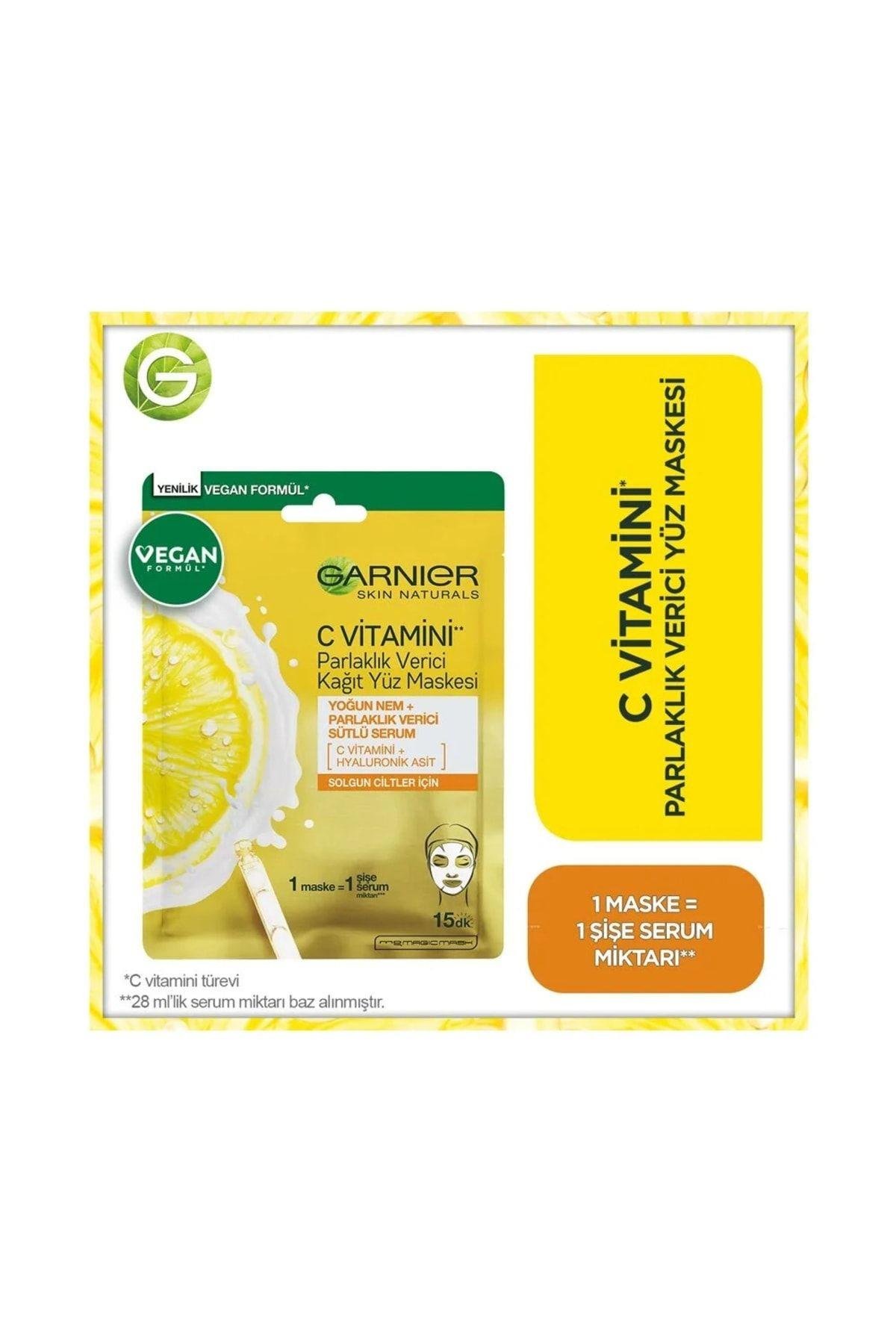 C Vitamini Parlak Süper Aydınlatıcı Serum 30 Ml + C Vitamini Kağıt Yüz Maskesi
