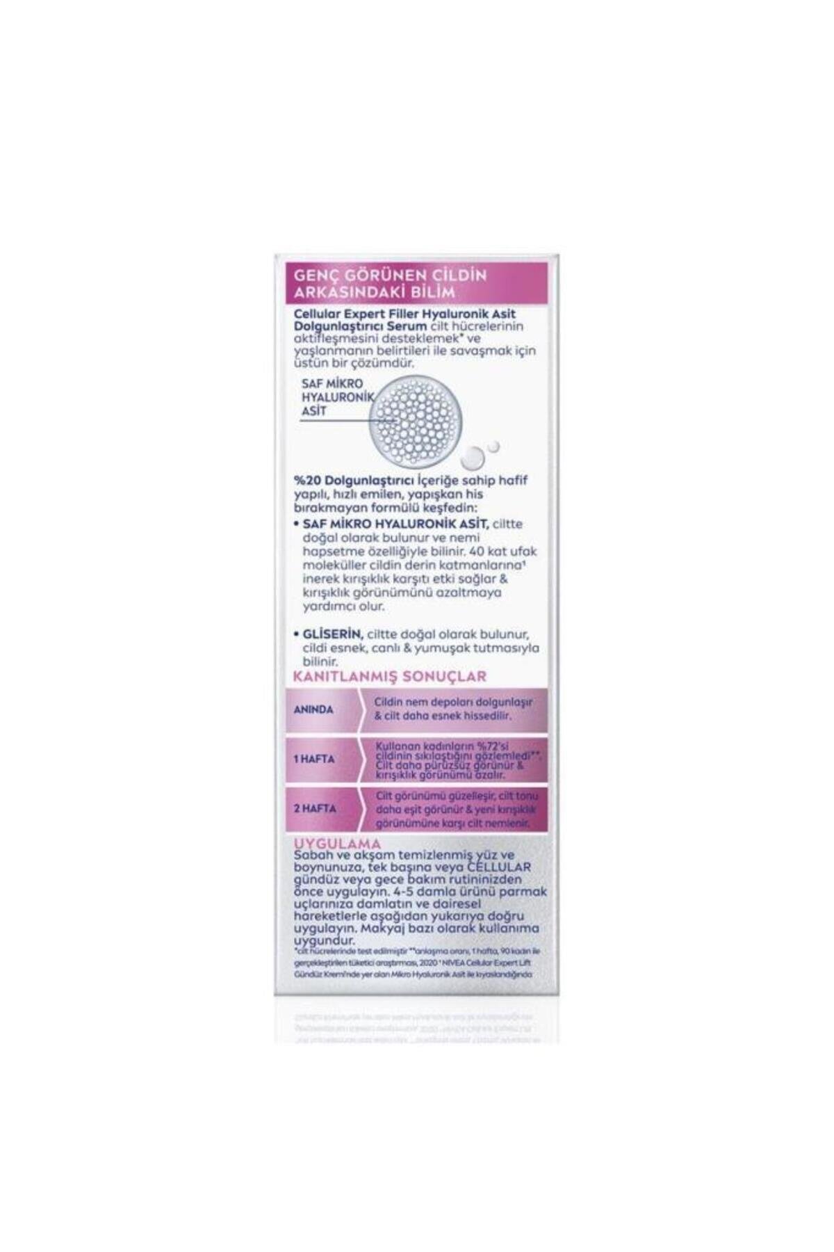 Cellular Expert Filler Dolgunlaştırıcı Serum 30ml, Kırışıklık Karşıtı, Hyaluronik Asit, Nemlendirici