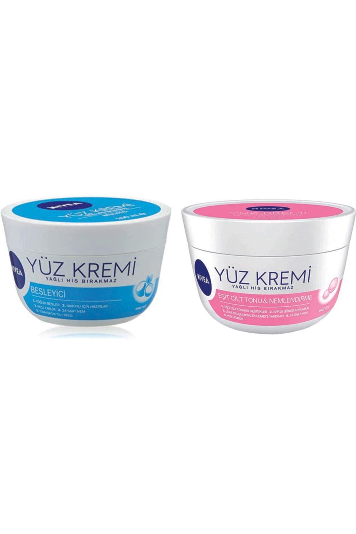 Cilt Tonu Eşitleyici Besleyici Yüz Kremi 100 ml  2'li