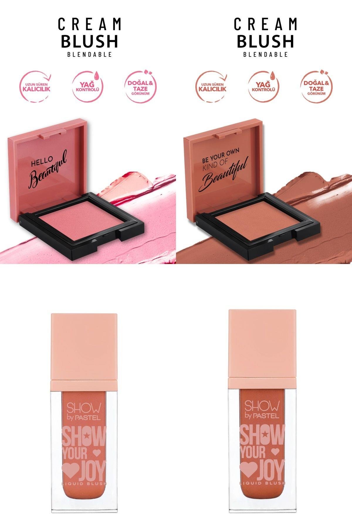 Cream Blush Krem Allık 42 Rosery ve 41 Dazzling +Show By Pastel Likit Allık 57 ve Likit Allık 53