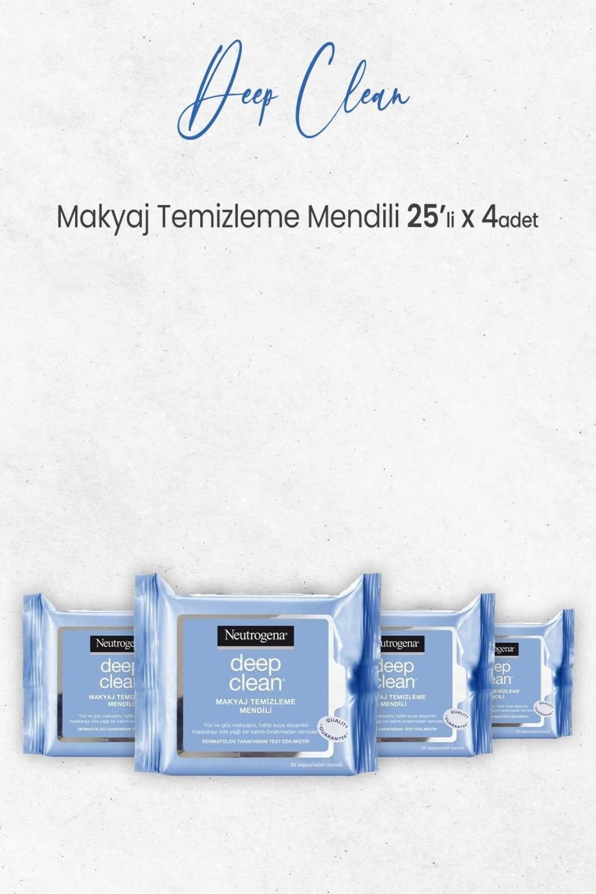 Deep Clean Makyaj Temizleme Mendili 25' Li X 4 Adet