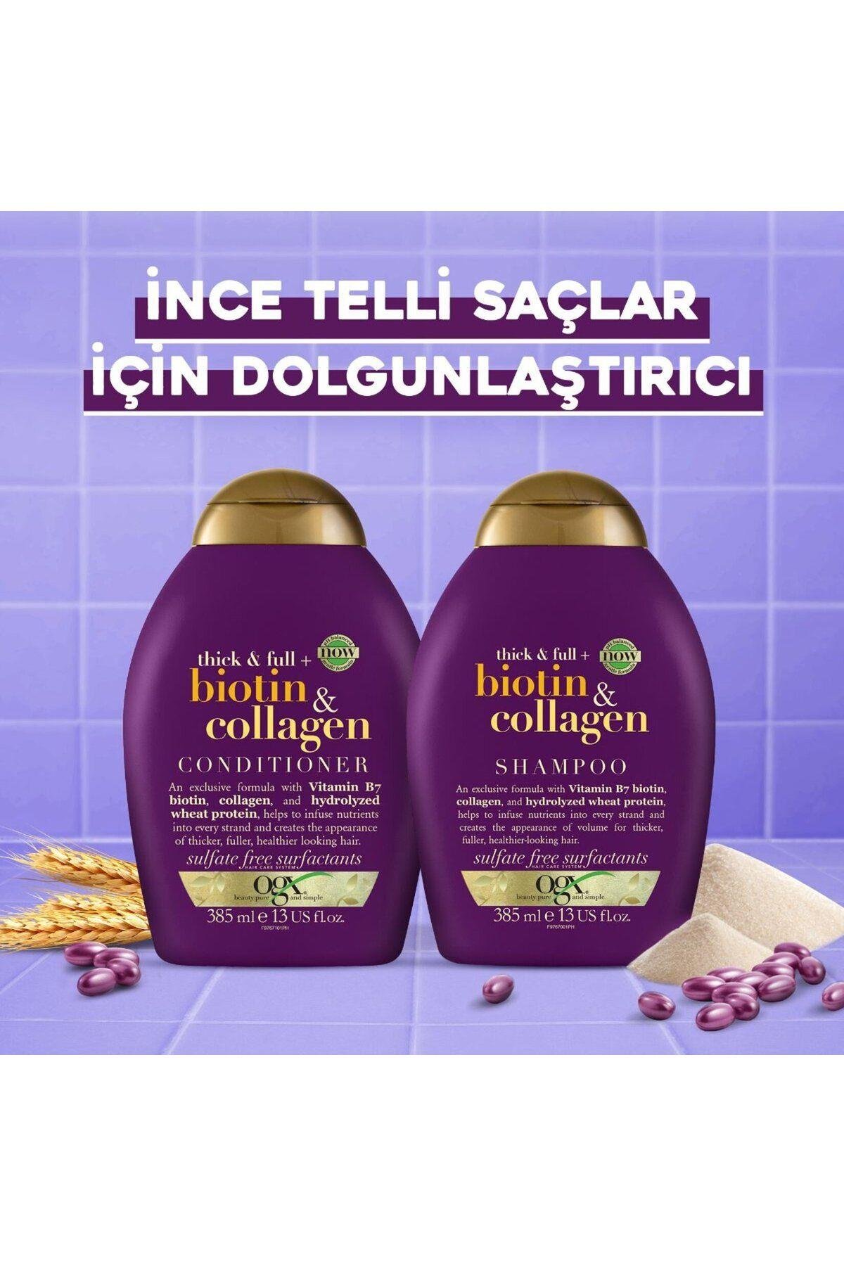 Dolgunlaştırıcı Biotin & Kolajen Şampuan, Yeni Ph Dengeli Formül, 385ml