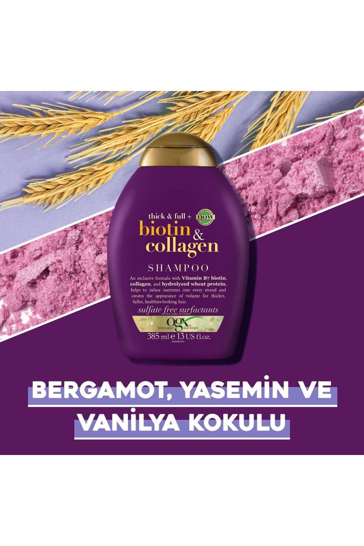Dolgunlaştırıcı Biotin & Kolajen Şampuan, Yeni Ph Dengeli Formül, 385ml
