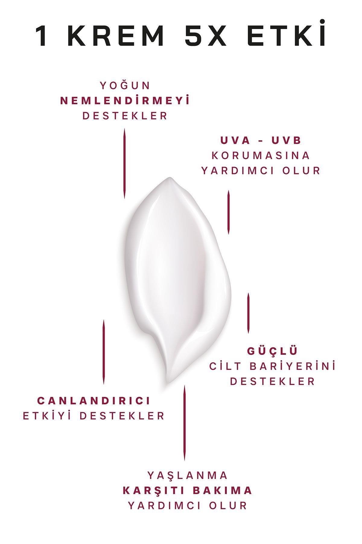 Face Cream Rich Yoğun Nemlendirici Güneş Korumalı Spf30 Yüz Kremi 50ml Uva-uvb