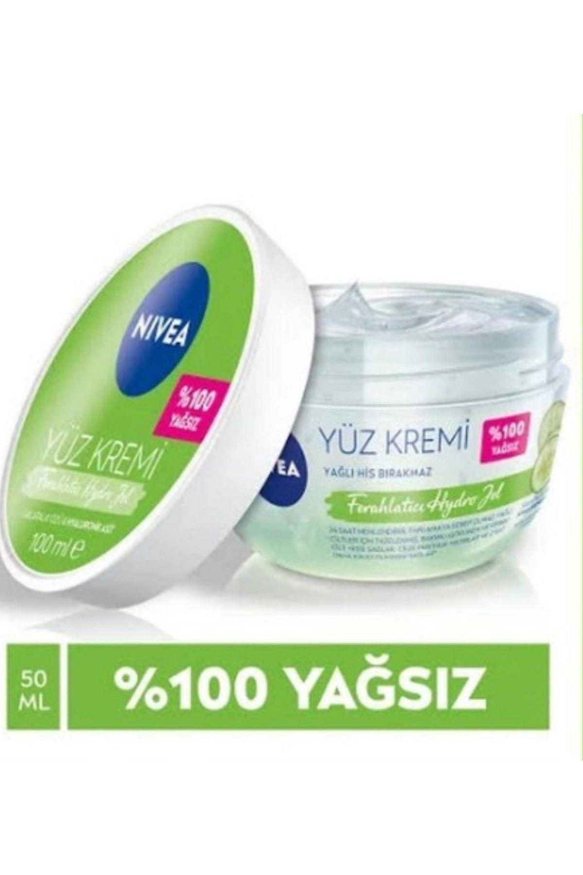 Ferahlatıcı Hydro Jel Yüz Bakım Kremi Hyaluronik Asit Nemlendirici 100ml x 2 Adet