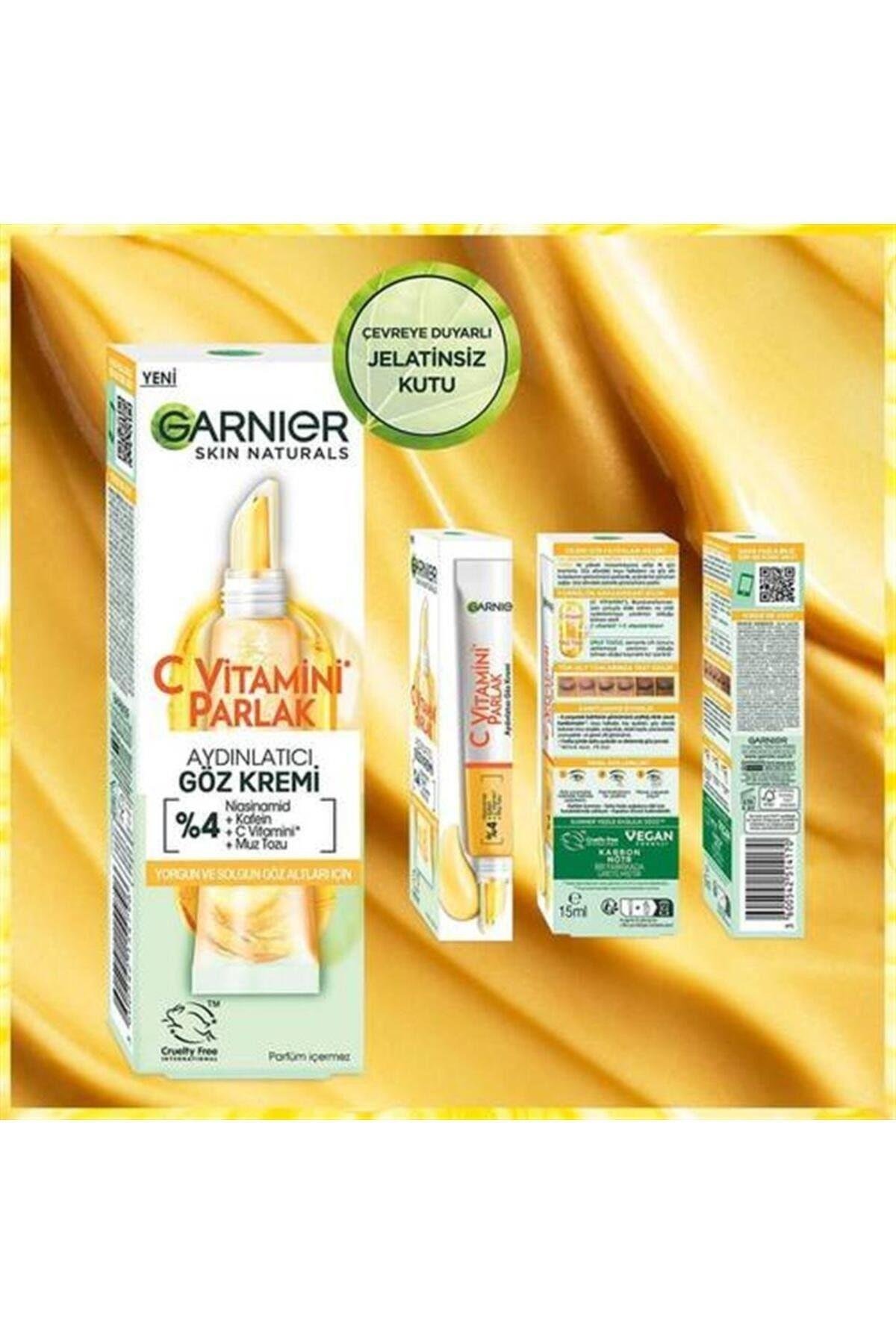 GARNİER C VİTAMİNİ PARLAK AYDINLATICI GÖZ KREMİ 15 ML
