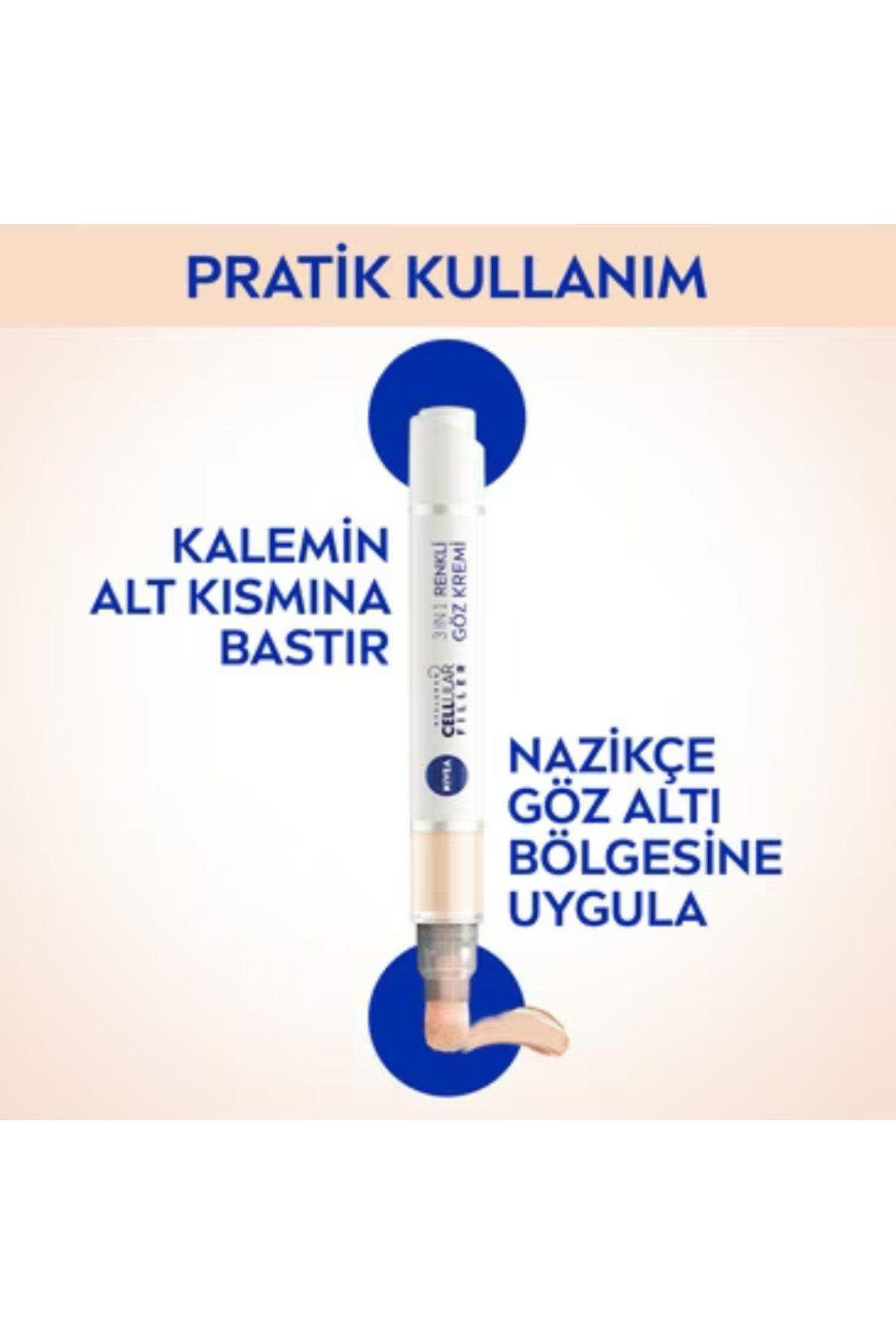 Hyaluron Cellular Filler 3in1 Renkli Açık Ton Göz Bakım Kremi 01