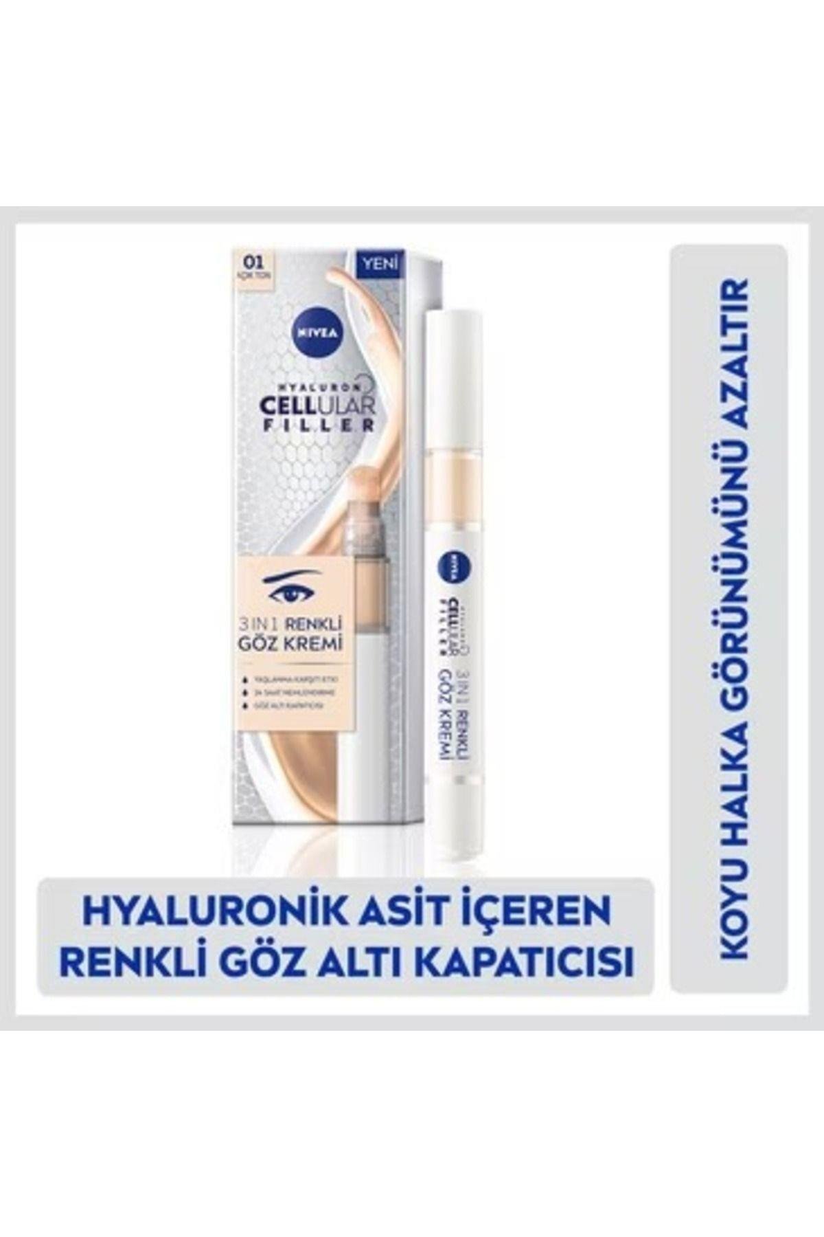 Hyaluron Cellular Filler 3in1 Renkli Açık Ton Göz Bakım Kremi 01