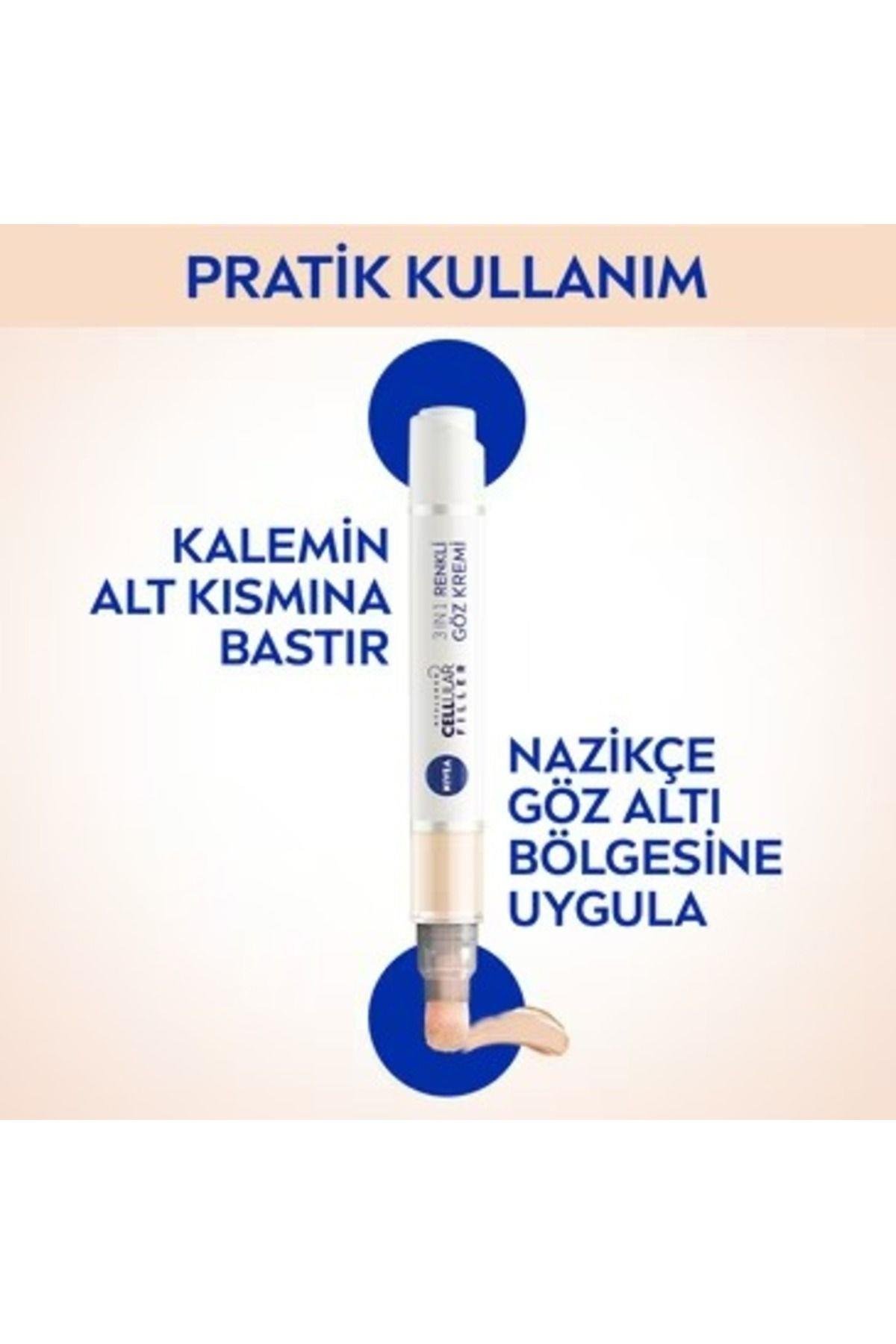 Hyaluron Cellular Filler 3in1 Renkli Açık Ton Göz Bakım Kremi 01