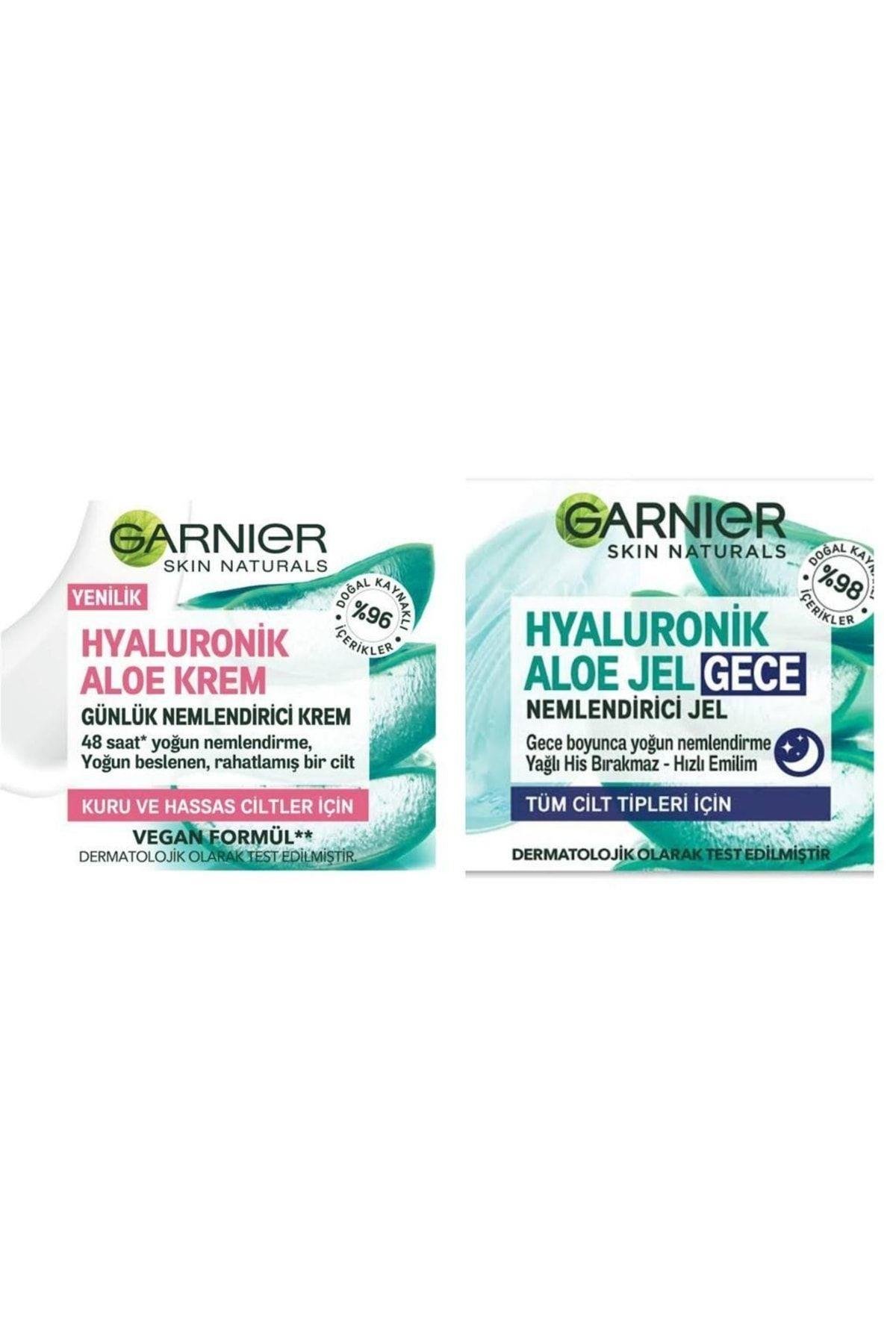 Hyaluronik Aloe Jel Kuru Hassas Ve Gece Krem Set 50ml+ 50ml