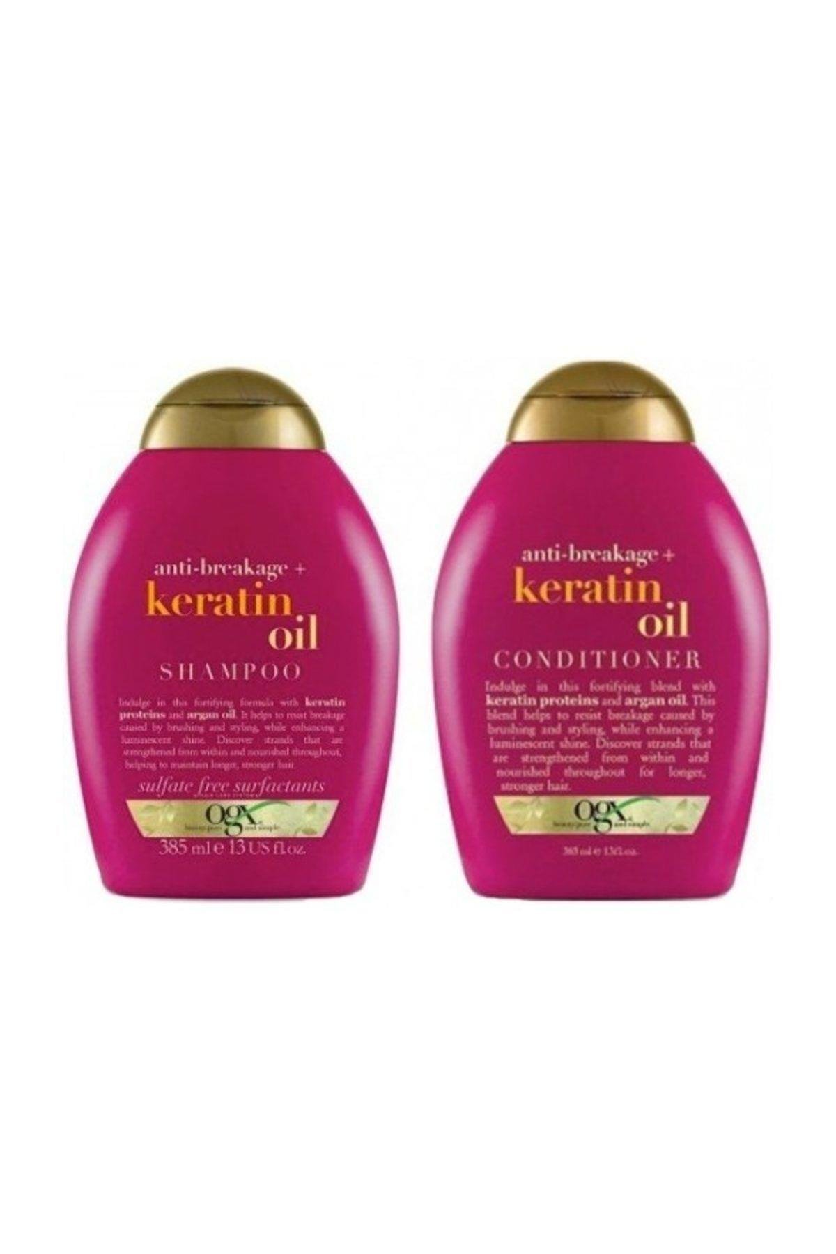 Keratin Oil Kırılma Karşıtı Şampuan 385 ml + Saç Kremi 385 ml