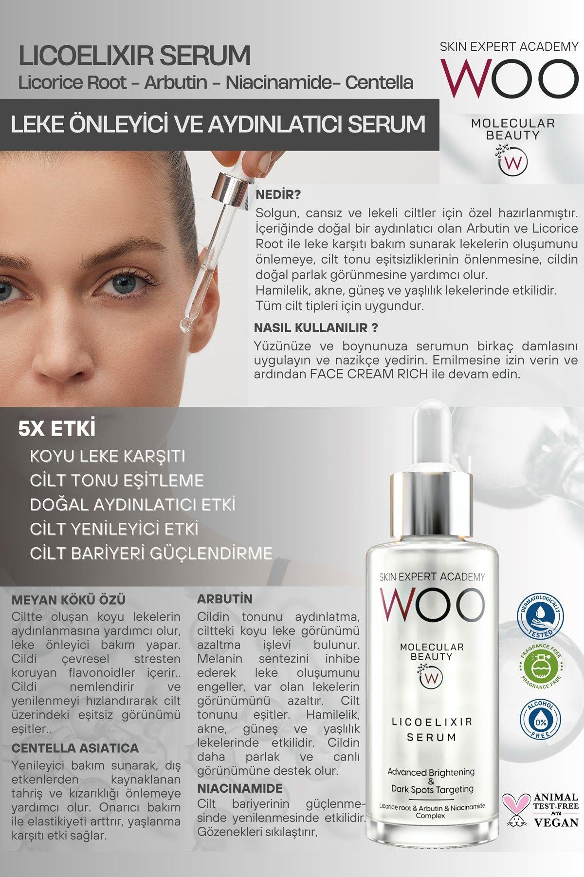 Licoelixir Aydınlatıcı Ve Leke Önleyici Serum 50 ml Eşit Cilt Tonu Arbutin Licorice Niacinamide