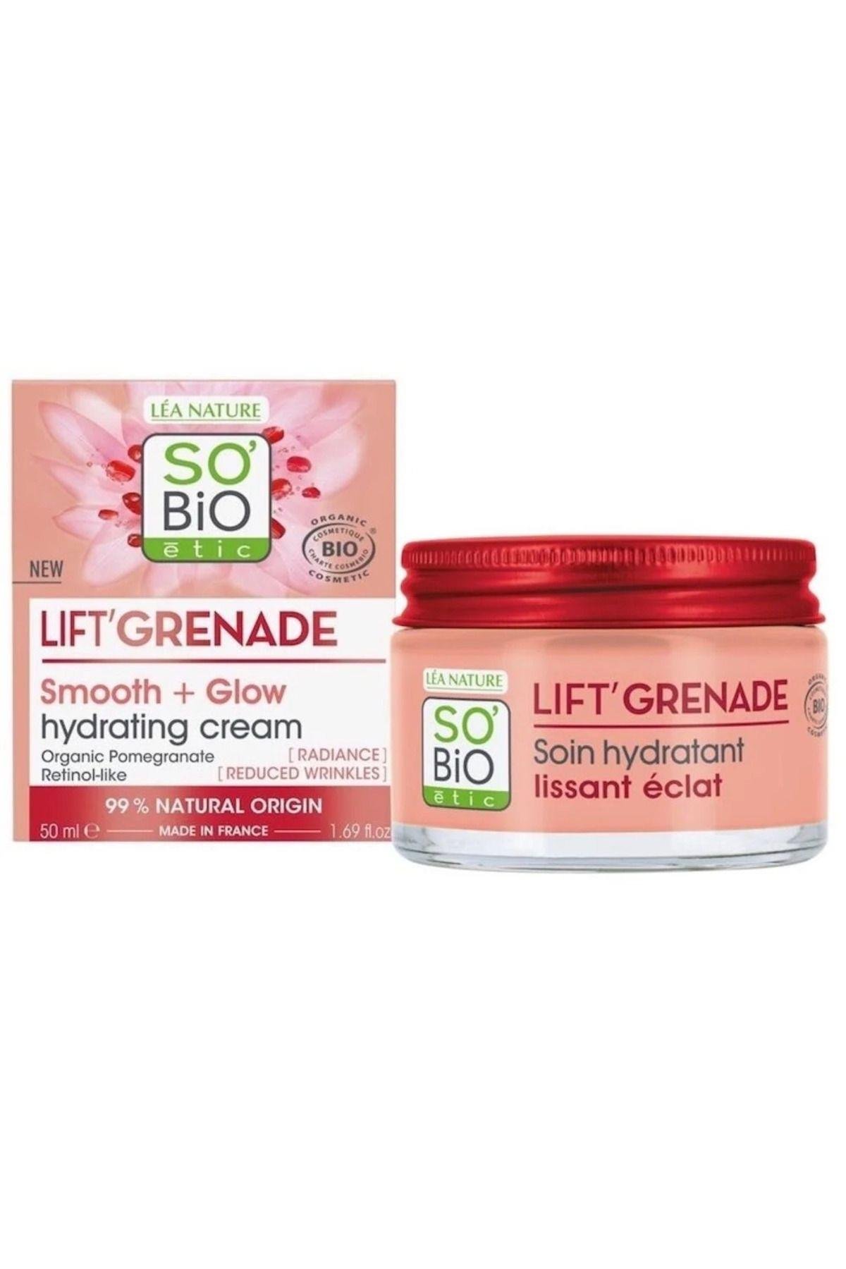Lift Grenade Smooth Glow Hydrating Cream Organik Nar Özlü Aydınlatıcı Nemlendirici Krem 50 ml
