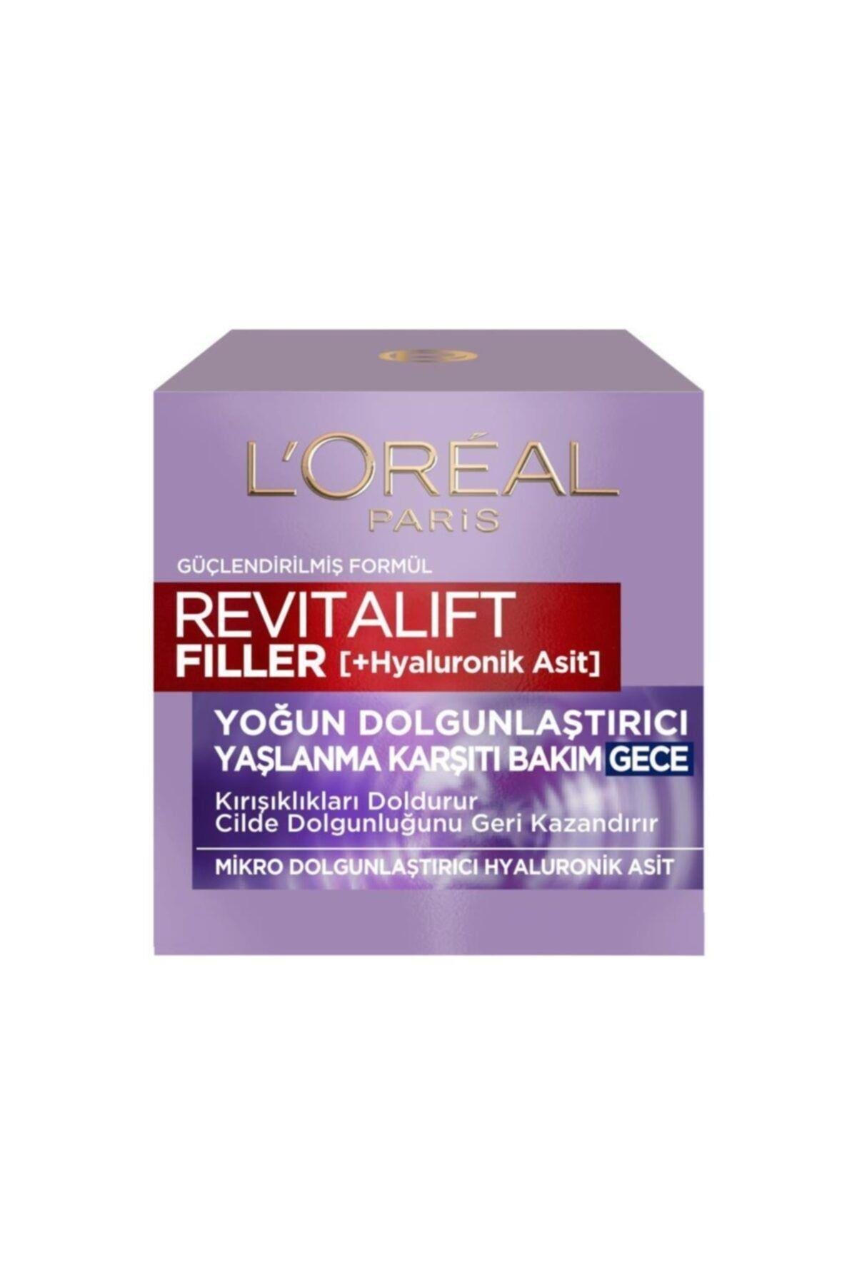 L'oréal Paris Revitalift Filler Yoğun Dolgunlaştırıcı Yaşlanma Karşıtı Gece Kremi 50ml - Hyaluronik