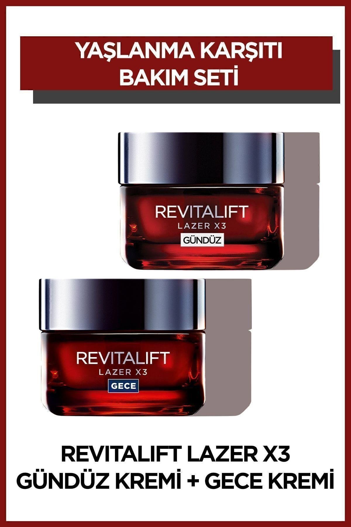 L'oréal Paris Revitalift Lazer X3 Yoğun Yaşlanma Karşıtı Gündüz Bakım Kremi Gece Bakım
