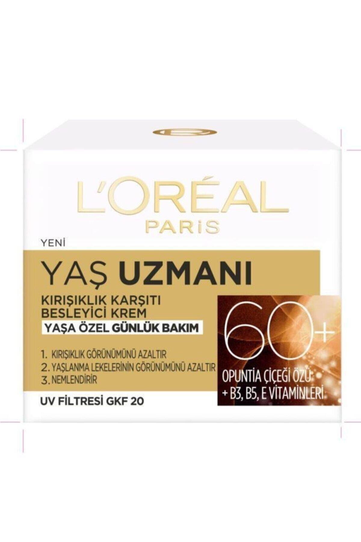 L'ORÉAL PARİS YAŞ UZMANI 60+ KIRIŞIKLIK KARŞITI BESLEYİCİ KREM NEMLENDİRİCİ GKÜRN798