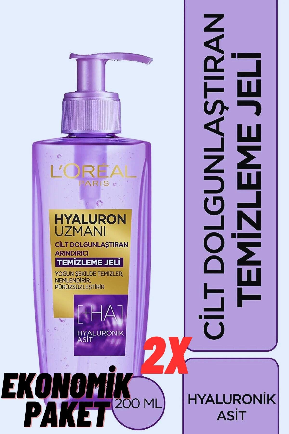 L'oreal Hyaluron Uzmanı Cilt Dolgunlaştıran Arındırıcı Yüz Temizleme Jeli Hyaluronik 2 Adet