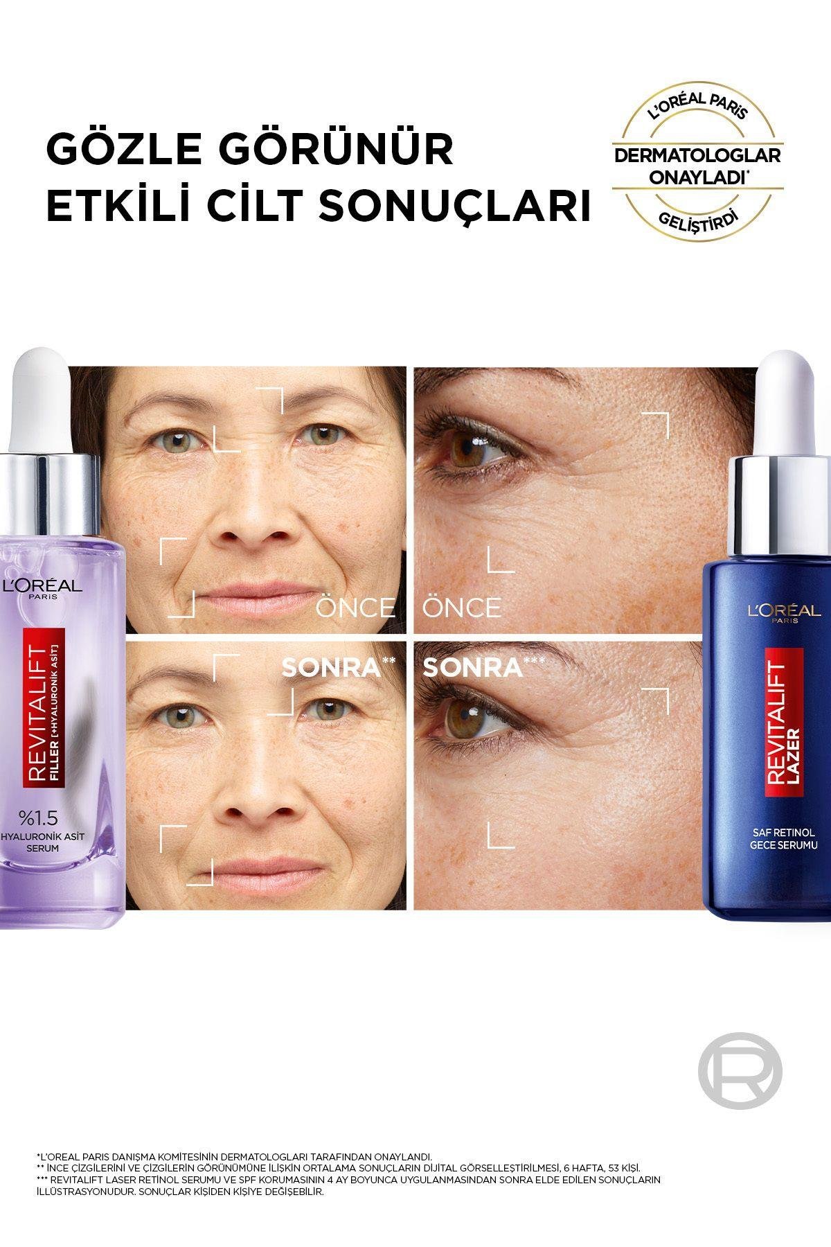 Loreal Paris Revitalift Filler Dolgunlaştırıcı 30 ml ve Saf Retinol Gece Serumu 30 ml