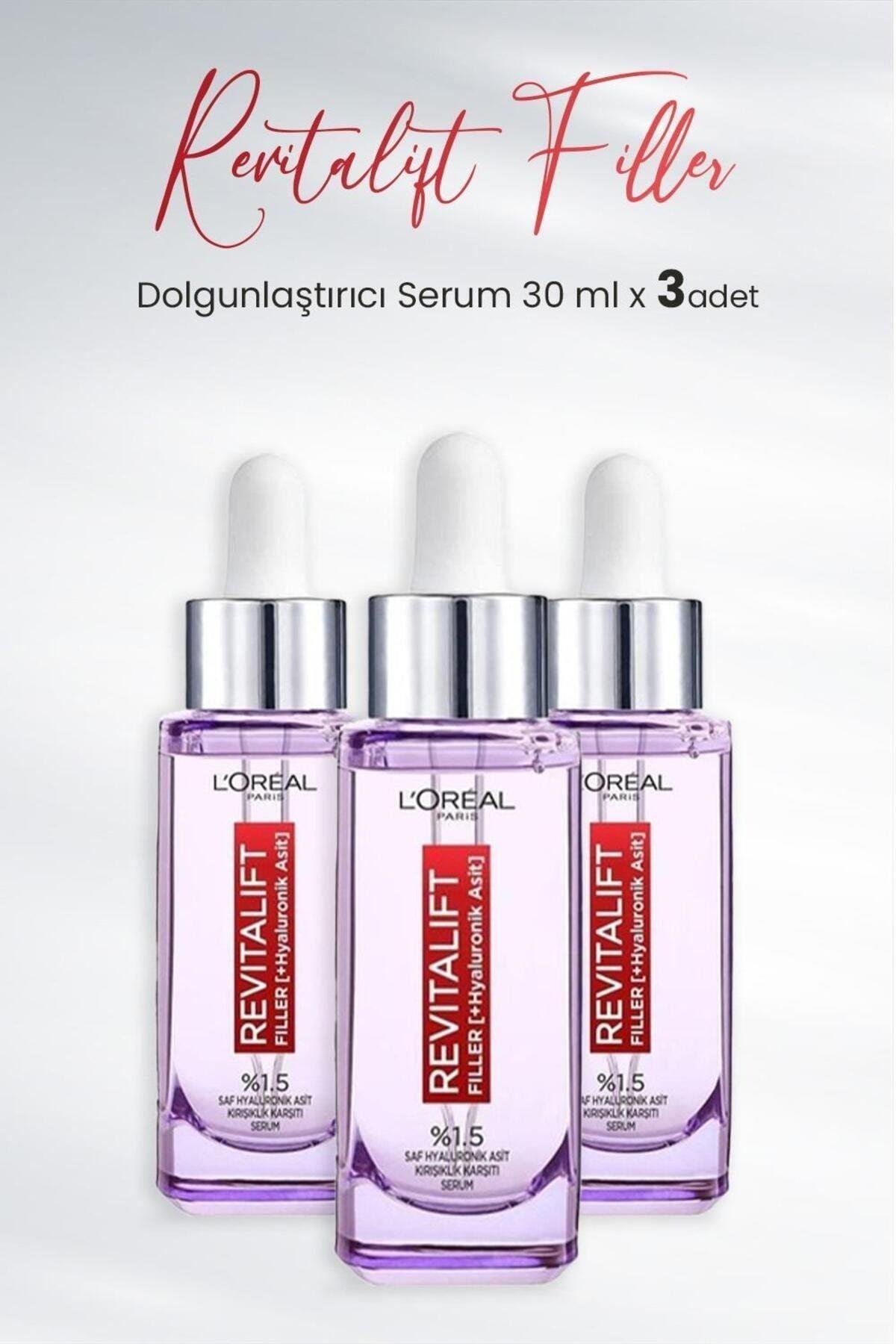 Loreal Paris Revitalift Filler Dolgunlaştırıcı Serum 30 ml x 3 Adet