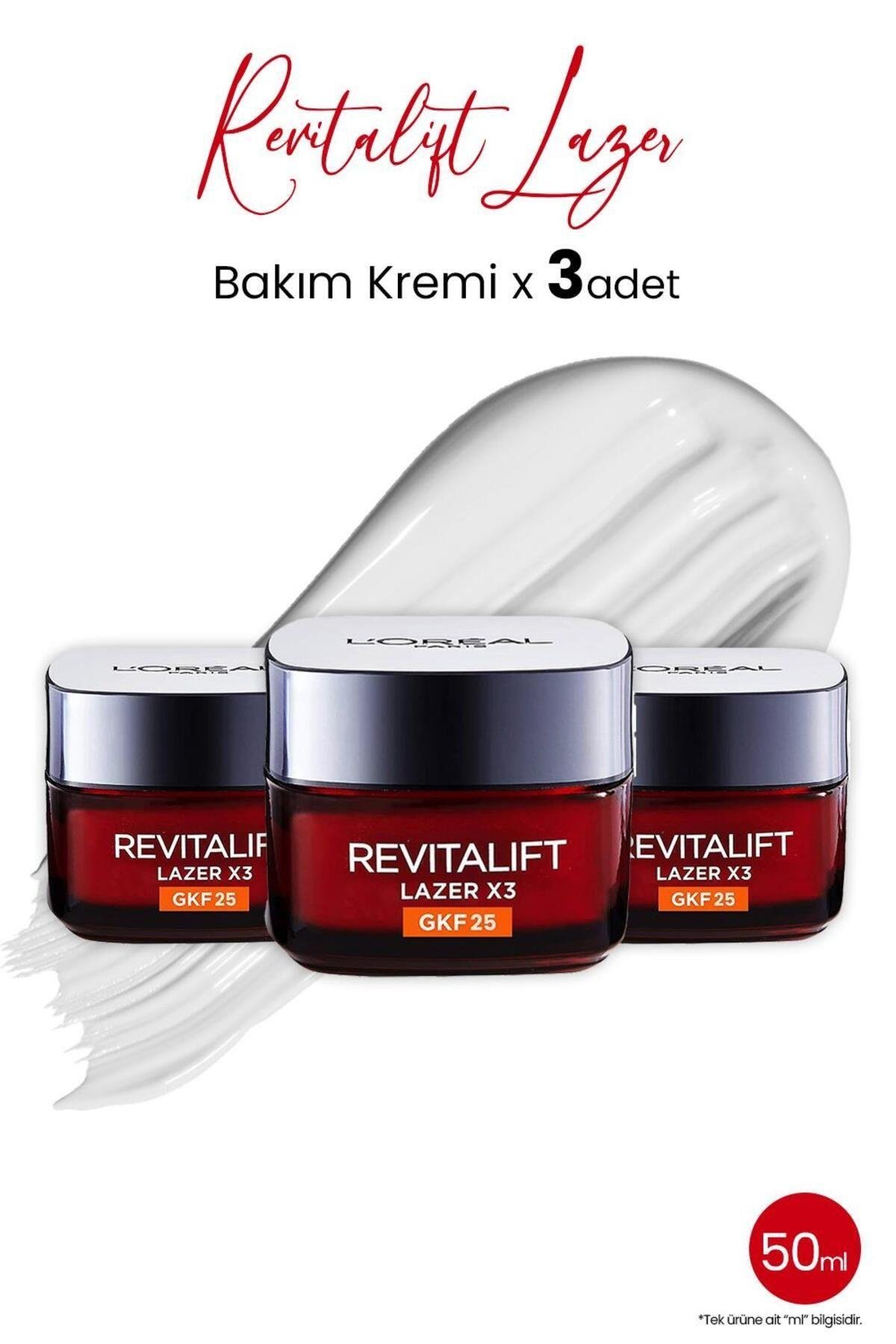Loreal Paris Revitalift Lazer X3 Leke ve Kırışıklık Karşıtı Bakım GKF25 x 3 Adet