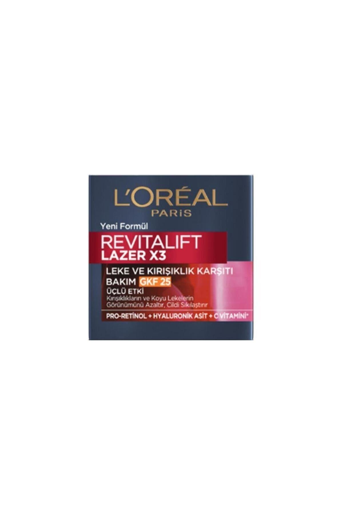 Loreal Paris Revitalift Lazer X3 Leke ve Kırışıklık Karşıtı Bakım GKF25
