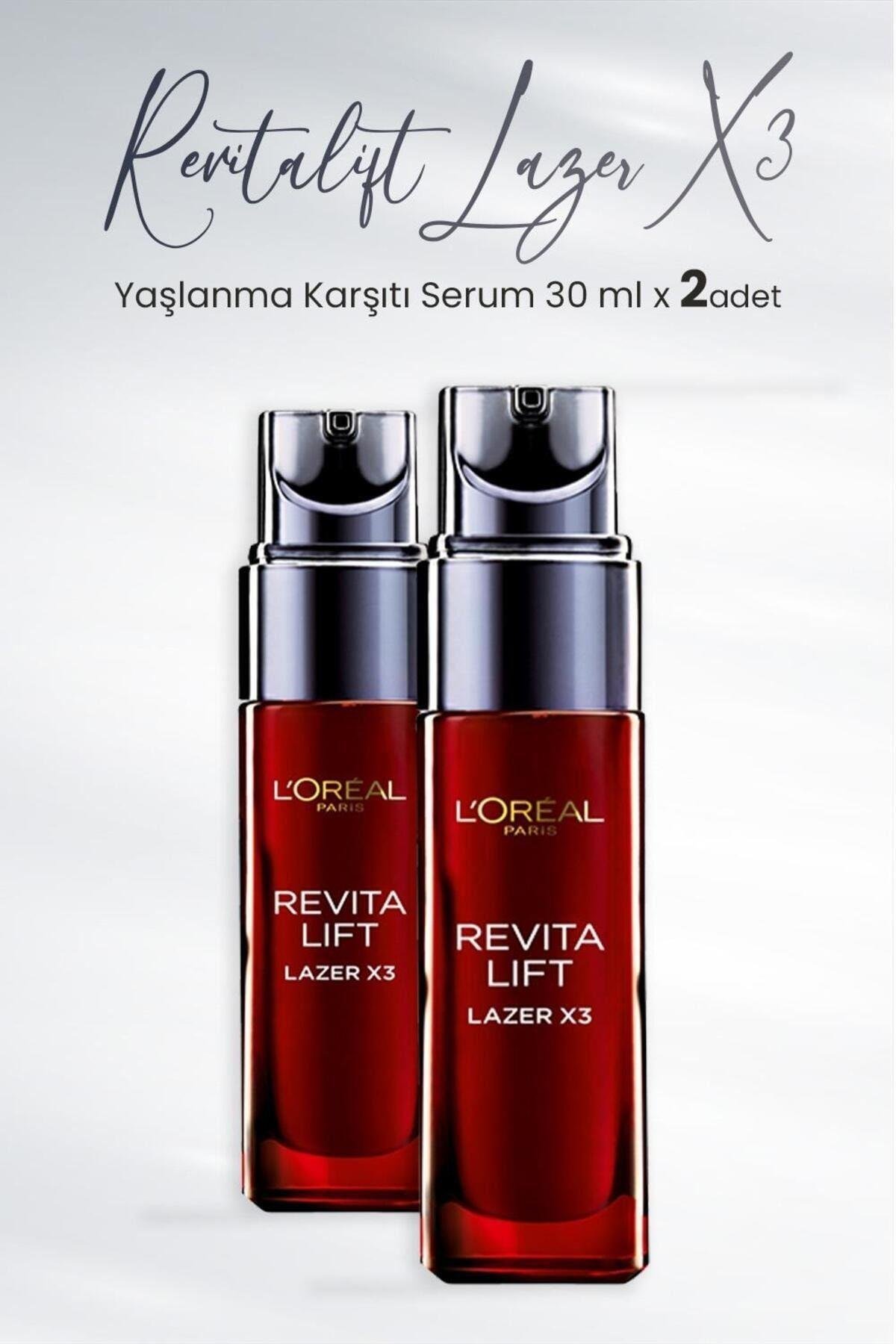 Loreal Paris Revitalift Lazer X3 Yaşlanma Karşıtı Serum 30 ml x 2 Adet